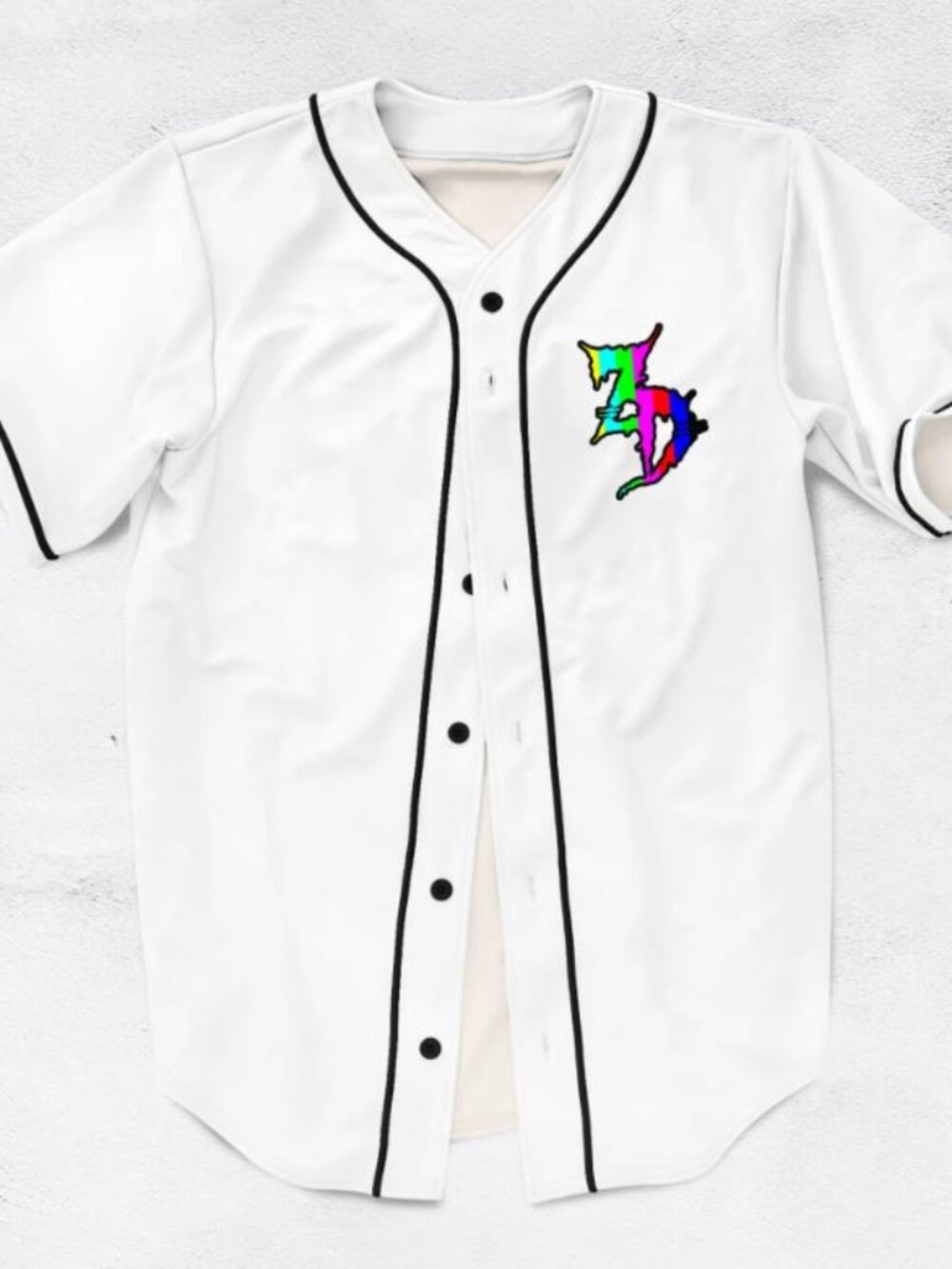 Zeds Dead Skeleton TV Test Pattern White Rave Jersey